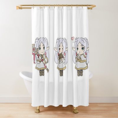 Frieren :Beyond Journey'S End 3 Person Shower Curtain Official Frieren Merch