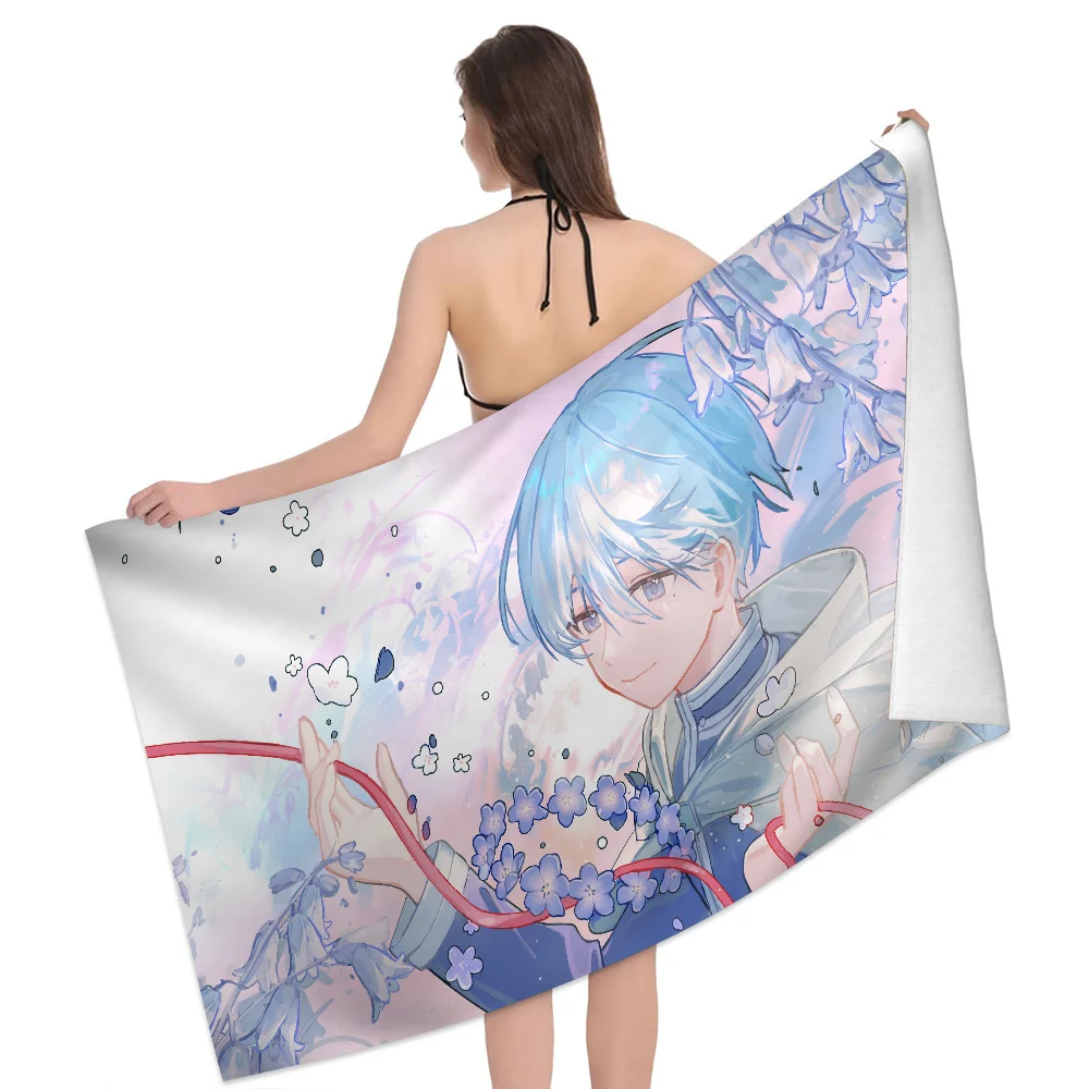 Frieren Anime Big Microfiber Vintage Beach Towel