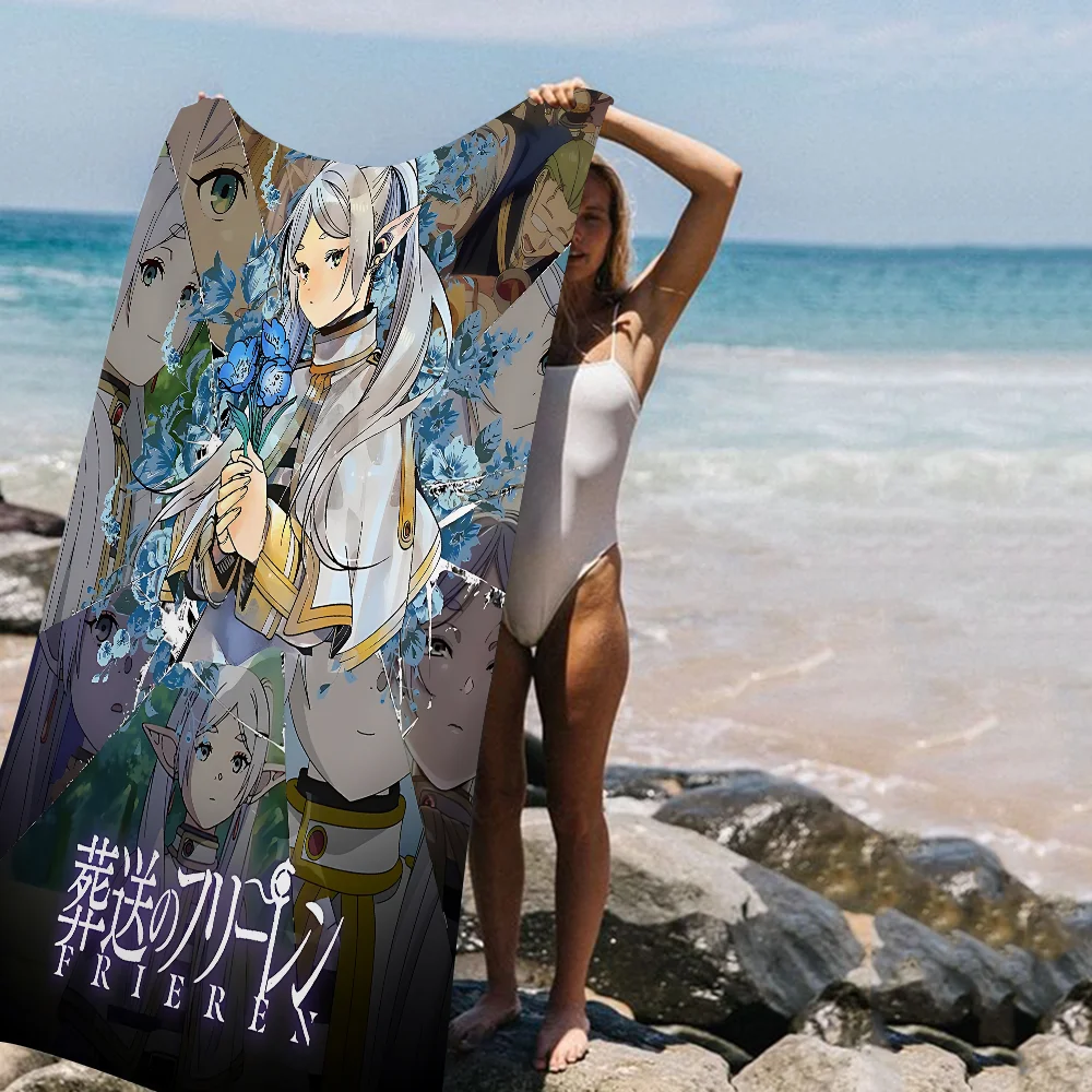 Frieren Anime Towel Microfiber Basic Beach Towel