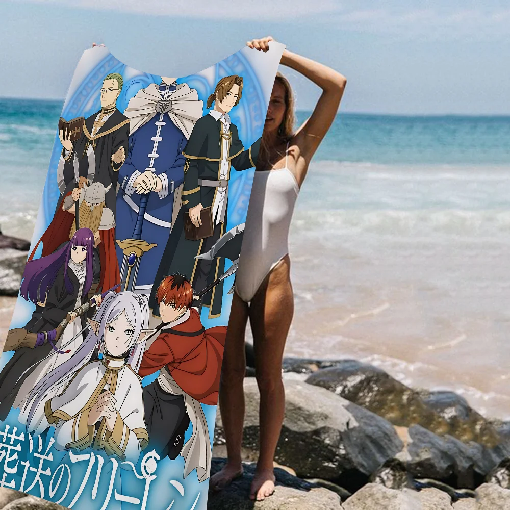 Frieren Anime Towel Microfiber Trend Beach Towel
