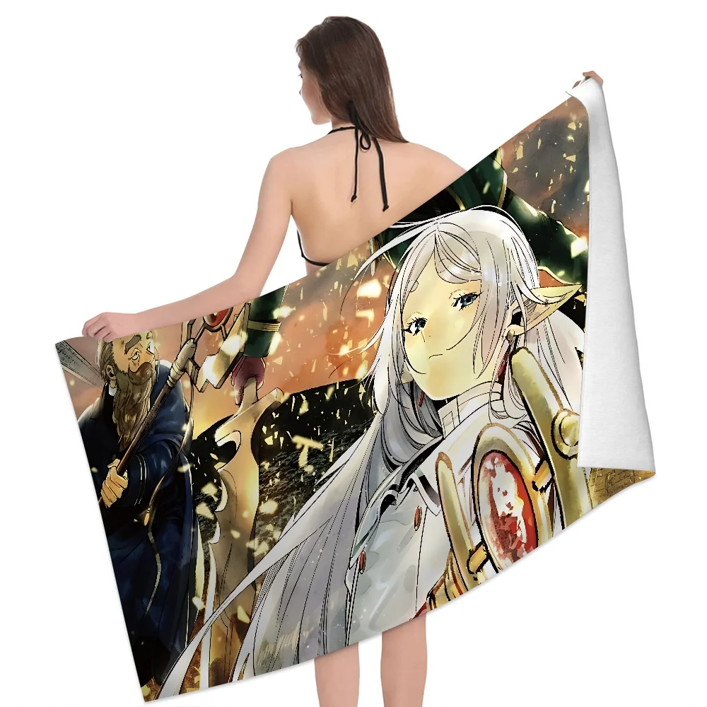 Frieren Anime Big Microfiber Top Beach Towel