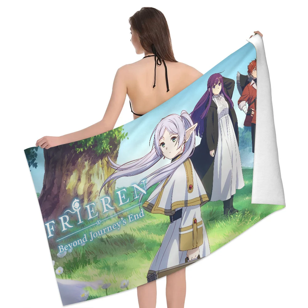 Frieren Anime Big Microfiber Sweet Beach Towel